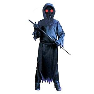 GLOW EYES Child Halloween Costume size small 4 5 6